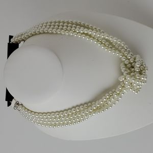 Vieste Faux Pearl Knot Necklace
